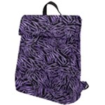 Enigmatic Plum Mosaic Flap Top Backpack