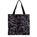 Rebel Life: Typography Black and White Pattern Zipper Grocery Tote Bag