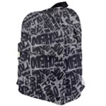 Rebel Life: Typography Black and White Pattern Classic Backpack