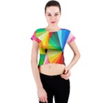 bring colors to your day Crew Neck Crop Top
