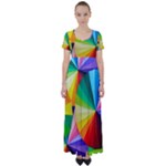 bring colors to your day High Waist Short Sleeve Maxi Dress