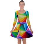 bring colors to your day Quarter Sleeve Skater Dress