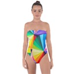 bring colors to your day Tie Back One Piece Swimsuit