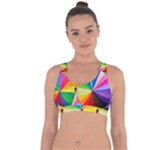 bring colors to your day Cross String Back Sports Bra