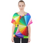 bring colors to your day V-Neck Dolman Drape Top