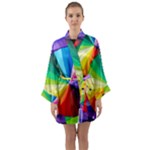 bring colors to your day Long Sleeve Satin Kimono