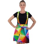 bring colors to your day Velvet Suspender Skater Skirt