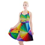 bring colors to your day Halter Party Swing Dress 