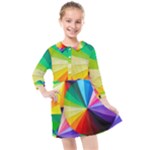 bring colors to your day Kids  Quarter Sleeve Shirt Dress