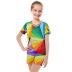 bring colors to your day Kids  Mesh T-Shirt and Shorts Set