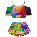 bring colors to your day Kids  Off Shoulder Skirt Bikini