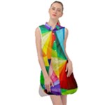 bring colors to your day Sleeveless Shirt Dress