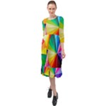 bring colors to your day Ruffle End Midi Chiffon Dress