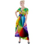 bring colors to your day Button Up Short Sleeve Maxi Dress