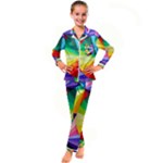 bring colors to your day Kids  Satin Long Sleeve Pajamas Set