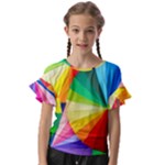 bring colors to your day Kids  Cut Out Flutter Sleeves