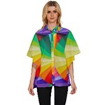 bring colors to your day Women s Batwing Button Up Shirt