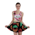 Abstract Geometric Pattern Mini Skirt