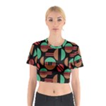 Abstract Geometric Pattern Cotton Crop Top