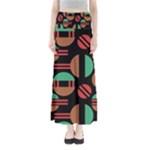 Abstract Geometric Pattern Full Length Maxi Skirt