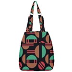 Abstract Geometric Pattern Center Zip Backpack