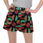 Abstract Geometric Pattern Women s Ripstop Shorts