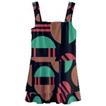 Abstract Geometric Pattern Kids  Layered Skirt Swimsuit