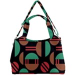 Abstract Geometric Pattern Double Compartment Shoulder Bag