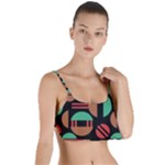 Abstract Geometric Pattern Layered Top Bikini Top 