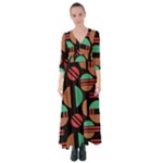 Abstract Geometric Pattern Button Up Maxi Dress
