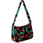 Abstract Geometric Pattern Zip Up Shoulder Bag