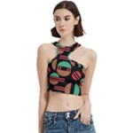 Abstract Geometric Pattern Cut Out Top