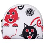 Cat Little Ball Animal Horseshoe Style Canvas Pouch