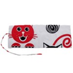 Cat Little Ball Animal Roll Up Canvas Pencil Holder (S)