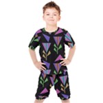 Abstract Pattern Flora Flower Kids  T-Shirt and Shorts Set