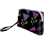 Abstract Pattern Flora Flower Wristlet Pouch Bag (Small)