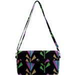 Abstract Pattern Flora Flower Removable Strap Clutch Bag