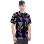 Abstract Pattern Flora Flower Men s Polo T-Shirt
