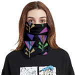 Abstract Pattern Flora Flower Face Covering Bandana (Two Sides)
