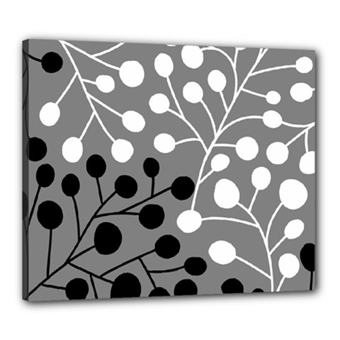 Abstract Nature Black White Canvas 24  x 20  (Stretched) from UrbanLoad.com