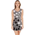 Abstract Nature Black White Bodycon Dress