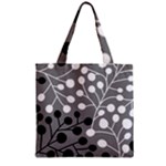 Abstract Nature Black White Zipper Grocery Tote Bag