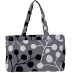 Abstract Nature Black White Canvas Work Bag