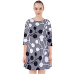 Abstract Nature Black White Smock Dress