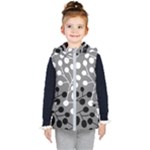 Abstract Nature Black White Kids  Hooded Puffer Vest