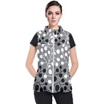 Abstract Nature Black White Women s Puffer Vest