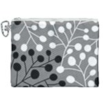 Abstract Nature Black White Canvas Cosmetic Bag (XXL)