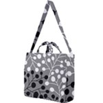 Abstract Nature Black White Square Shoulder Tote Bag