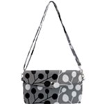 Abstract Nature Black White Removable Strap Clutch Bag