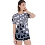 Abstract Nature Black White Perpetual Short Sleeve T-Shirt